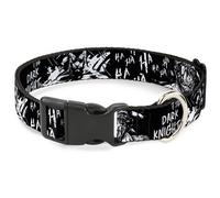 Plastic Clip Collar Batman THE DARK KNIGHT and Joker Smiling Sketch Close-Ups Bl