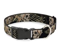 Plastic Clip Collar BD Die Hard Skull 01 NARROW-Large 9.5-14.5"