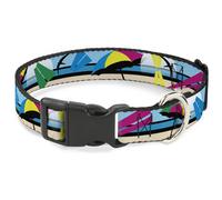 Plastic Clip Collar Beach Scene 2 WIDE-Medium 16-23"