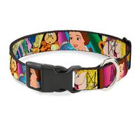 Plastic Clip Collar Beauty & the Beast Be Our Guest Scenes WIDE-Medium 16-23"