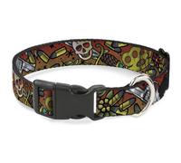 Plastic Clip Collar Born to Raise Hell CLOSE-UP Red NARROW-Medium 8.5-12"