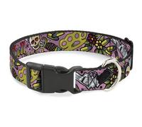 Plastic Clip Collar Born to Raise Hell Pink Large 15-24"
