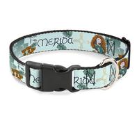 Plastic Clip Collar Brave Merida Castle and Three Bear Brothers Pose with Script
