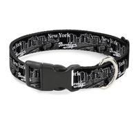 Plastic Clip Collar Brooklyn New York NARROW-Small 7-8.5"