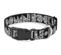 Plastic Clip Collar BUCKLE-DOWN Shapes Black/Camo White/Black Large 15-24"