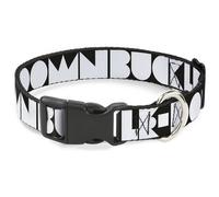 Plastic Clip Collar BUCKLE-DOWN Shapes Black/White Medium 11-16.5"