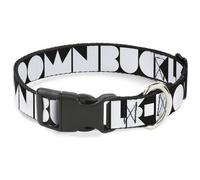 Plastic Clip Collar BUCKLE-DOWN Shapes Black/White Medium 11-16.5"
