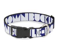 Plastic Clip Collar BUCKLE-DOWN Shapes Blue/White Medium 11-16.5"