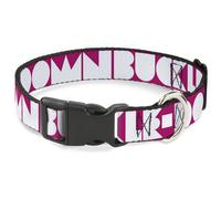 Plastic Clip Collar BUCKLE-DOWN Shapes Hot Pink/White Small 9.5-13"