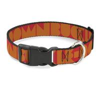 Plastic Clip Collar BUCKLE-DOWN Shapes Red/Orange Medium 11-16.5"