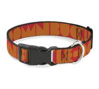 Plastic Clip Collar BUCKLE-DOWN Shapes Red/Orange WIDE-Large 20-31"