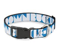 Plastic Clip Collar BUCKLE-DOWN Shapes Turquoise/White Medium 11-16.5"