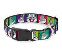 Plastic Clip Collar Bugs Bunny Expression Blocks Multi Color Medium 11-16.5"