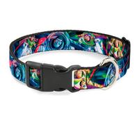 Plastic Clip Collar Buzz Lightyear Action Poses Stacked WIDE-Large 20-31"