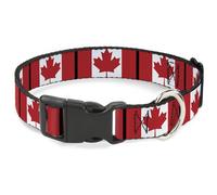 Plastic Clip Collar Canada Flags Medium 11-16.5"