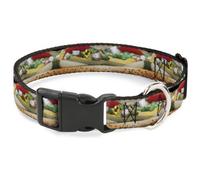 Plastic Clip Collar Chicago Style Hot Dog Vivid NARROW-Large 9.5-14.5"