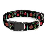 Plastic Clip Collar Christmas Holiday Finial Bauble Ornaments Black/Reds/Greens