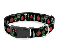 Plastic Clip Collar Christmas Holiday Finial Bauble Ornaments Black/Reds/Greens