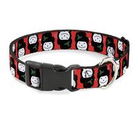 Plastic Clip Collar Christmas Snowman Flip Red/White WIDE-Large 20-31"