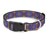 Plastic Clip Collar Classic Aladdin Magic Carpet Tapestry Blue/Purple/Gold/Red S