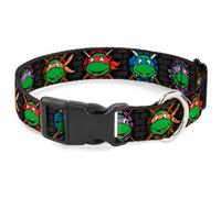 Plastic Clip Collar Classic TMNT Expessions/Battle Gear Gray/Multi Color WIDE-Me