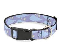 Plastic Clip Collar Cloudy/Starry Sky Lavender/Blue/Yellow NARROW-Small 7-8.5"
