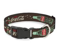 Plastic Clip Collar Coca-Cola PAUSE AND REFRESH Typography and Bottle Brown/Red/