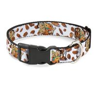Plastic Clip Collar Cocoa Pebbles Fred Flintstone and Barney Rubble Hugging Pose