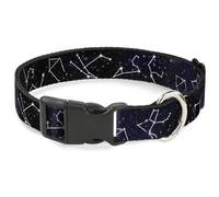 Plastic Clip Collar Constellations-14 Galaxy/White NARROW-Medium 8.5-12"