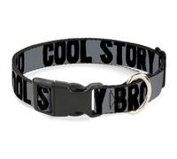 Plastic Clip Collar COOL STORY BRO Gray/Black WIDE-Small 13-17"