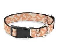 Plastic Clip Collar Corgi Silhouette Poses Golden Tan WIDE-Large 20-31"