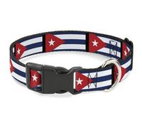 Plastic Clip Collar Cuba Flags NARROW-Small 7-8.5"