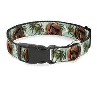 Plastic Clip Collar Dachshund in Shades w/Palm Trees Large 15-24"