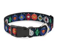 Plastic Clip Collar DC Comics Justice League Holiday Ornament Icons and Stars Sm