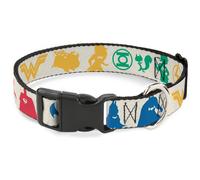 Plastic Clip Collar DC League of Super-Pets Superhero with Pets and Logos Silhou