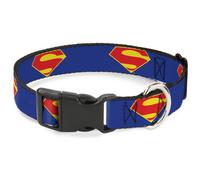 Plastic Clip Collar DC League of Super-Pets Superman Shield Logo Blue/Red/Yellow