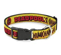 Plastic Clip Collar DEADPOOL'S CHIMICHANGAS Flames Yellow/Black/Red Medium 11-16