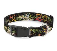 Plastic Clip Collar Death or Glory CLOSE-UP Black WIDE-Large 20-31"