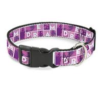 Plastic Clip Collar Disney DREAM Princess Silhouette Poses Pinks/White Medium 11