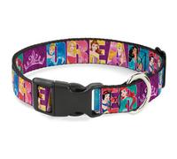Plastic Clip Collar Disney DREAMER 7-Sparkling Princesses/Tiara Purple/White NAR