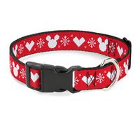 Plastic Clip Collar Disney Holiday Mickey Mouse Heart Sweater Stitch Red/White N