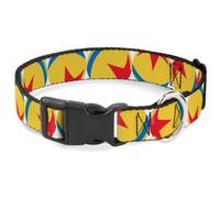 Plastic Clip Collar Disney Pixar Luxo Ball Repeat White/Yellow/Blue/Red NARROW-L