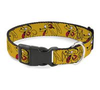 Plastic Clip Collar Disney Pluto Poses Orange Medium 11-16.5"
