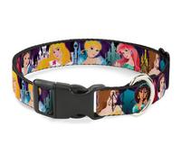 Plastic Clip Collar Disney Princess Poses/Castle Silhouettes Purples/Multi Color