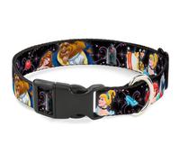 Plastic Clip Collar Disney Princesses & Prince's Dancing NARROW-Small 7-8.5"