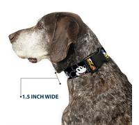 Plastic Clip Collar Disney The Sensational Six Smiling Faces Black WIDE-Large 20