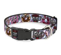 Plastic Clip Collar Donuts & Coffee Cartoon NARROW-Medium 8.5-12"