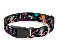 Plastic Clip Collar Dora & Boots Pose/Floral LET'S PLAY/VAMOS A JUGAR Black/Wh