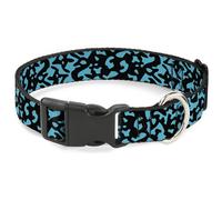 Plastic Clip Collar Eighties 1 Blue/Black NARROW-Small 7-8.5"