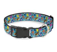 Plastic Clip Collar Finding Nemo and Friends Underwater Character Collage Blue S